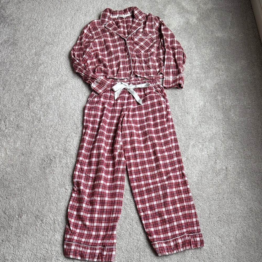 Abercrombie & Fitch Red Plaid Pajama Set